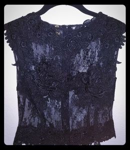 Carribean Queen Black Lace Shirt